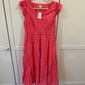 J Crew Pink Eyelet Dress